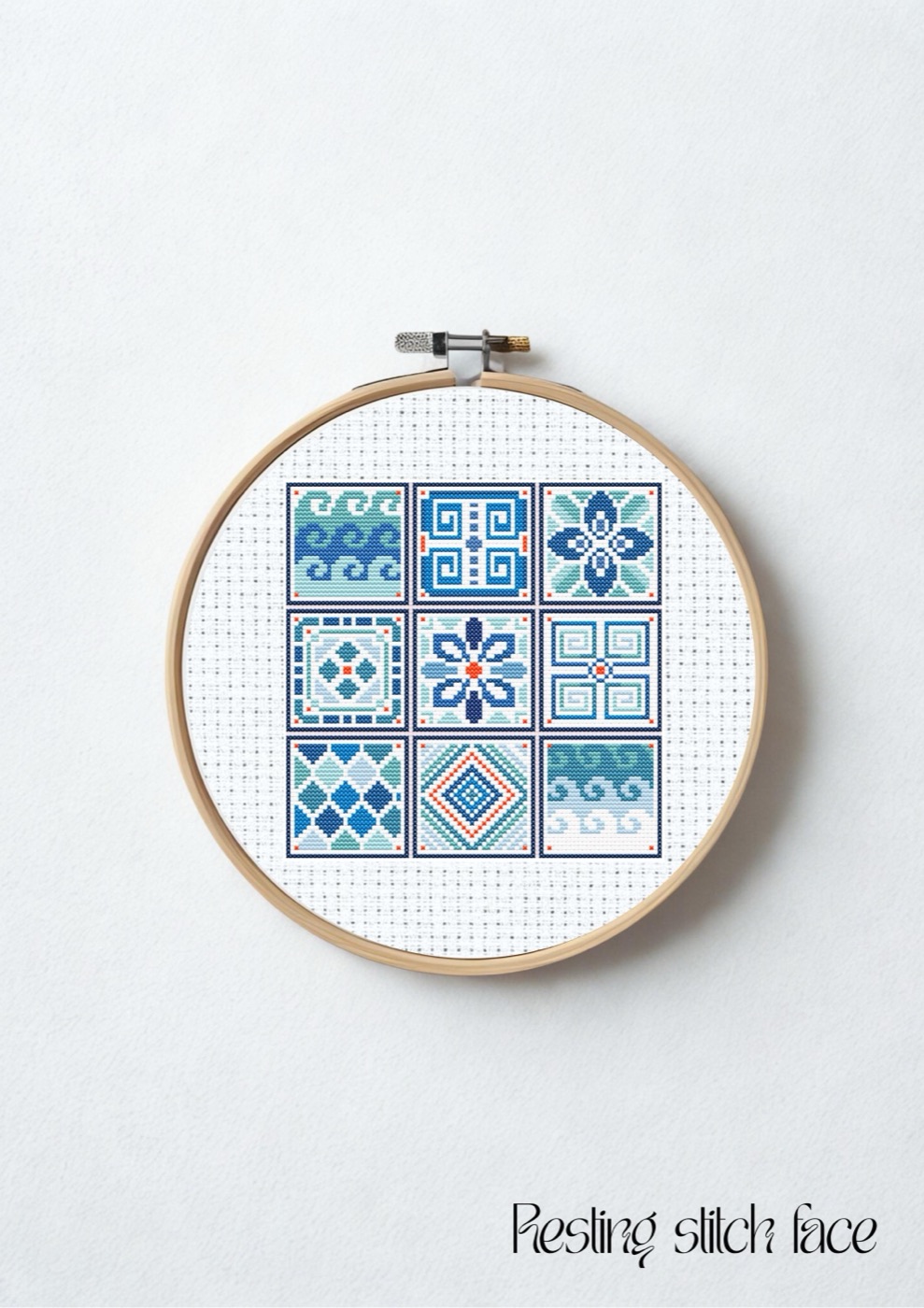 Aegean Tile cross stitch pattern