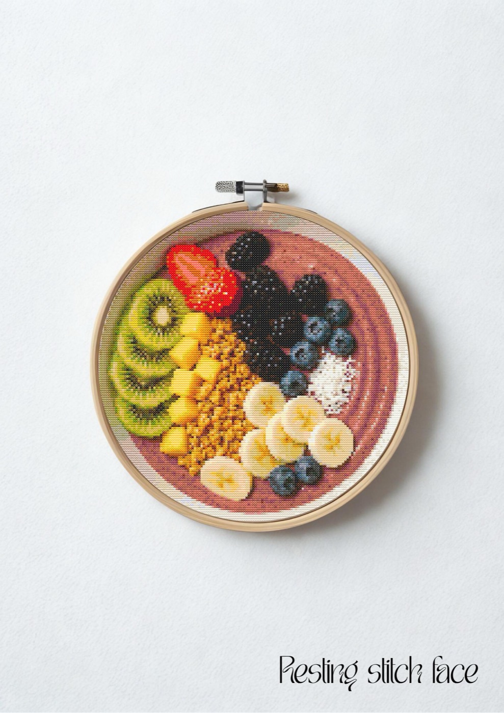 Bowl o' Açaí cross stitch pattern