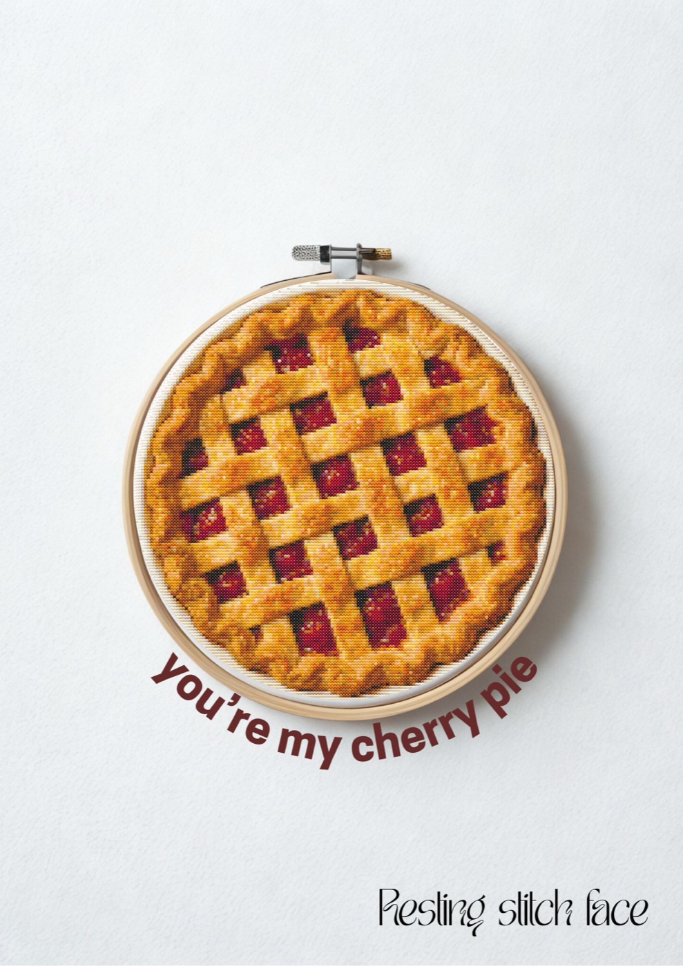 Bowl o' Cherry Pie cross stitch pattern