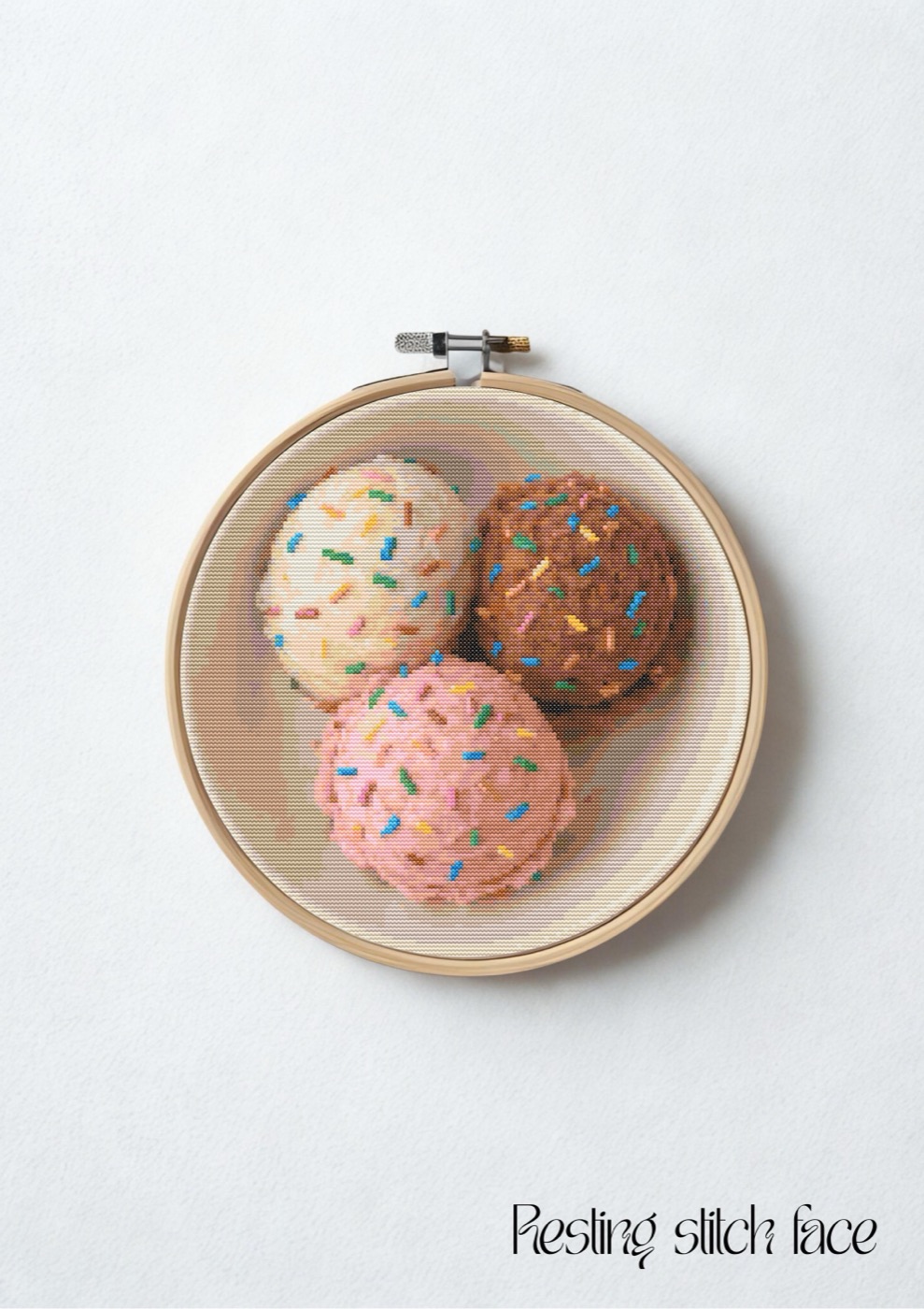 Bowl o' Ice Cream cross stitch pattern