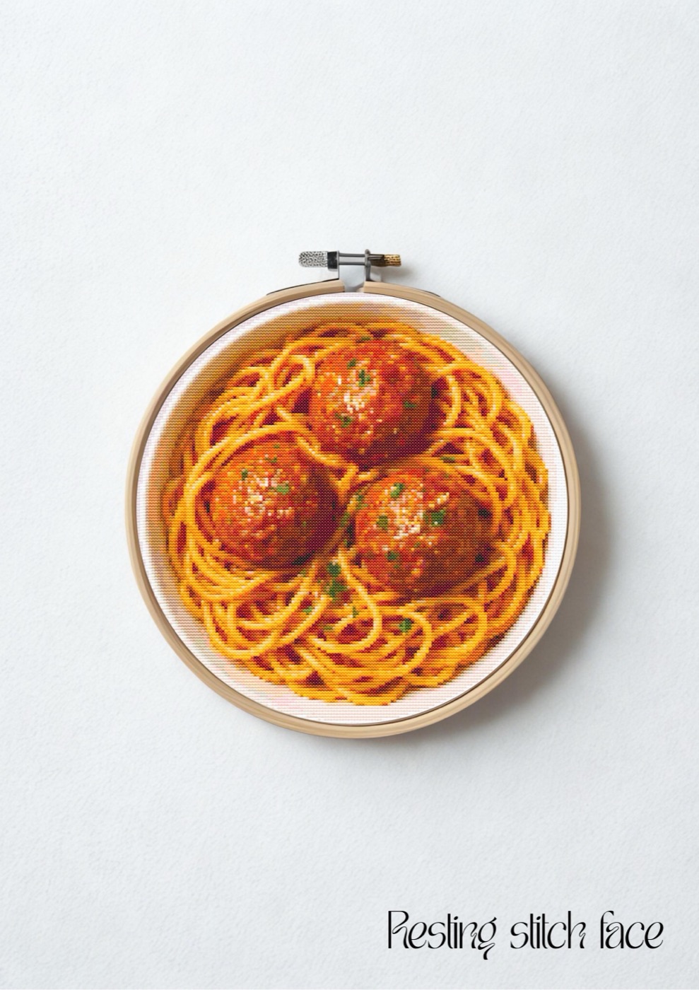 Bowl o' Spaghetti cross stitch pattern