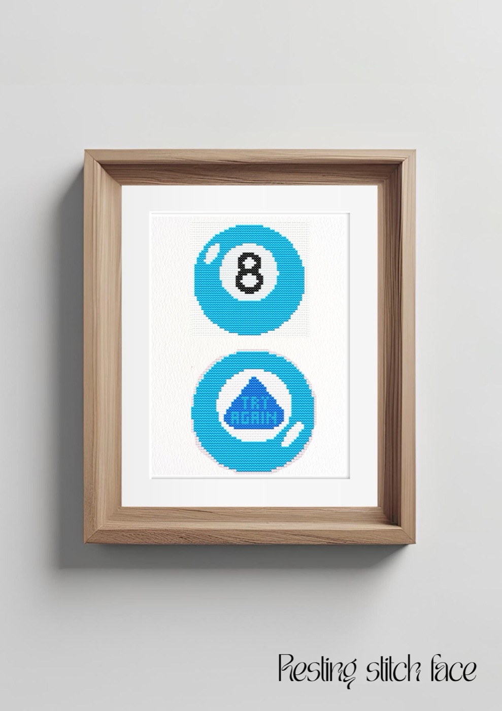 Magic 8 Ball – Lucky / Unlucky Blue cross stitch pattern