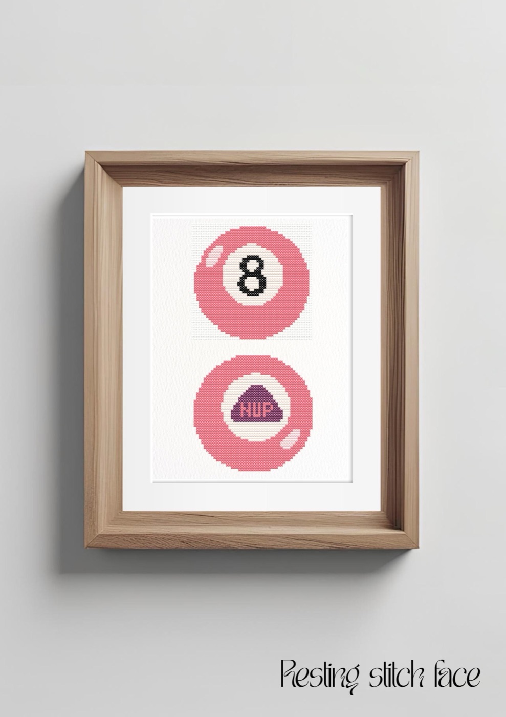 Magic 8 Ball – Pink cross stitch pattern