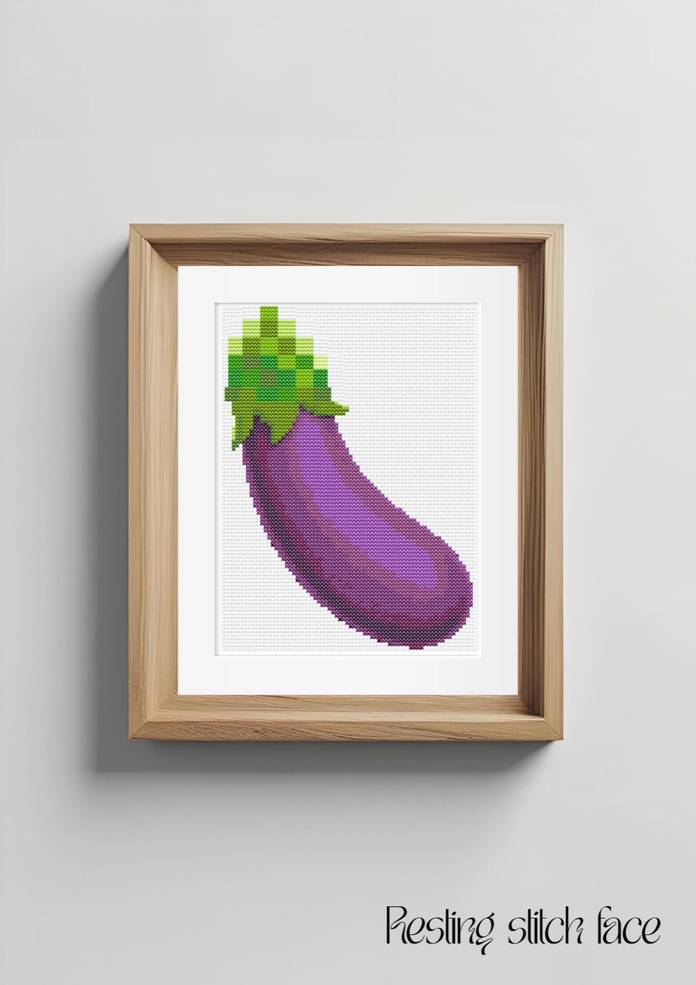 Naughty Eggplant cross stitch pattern