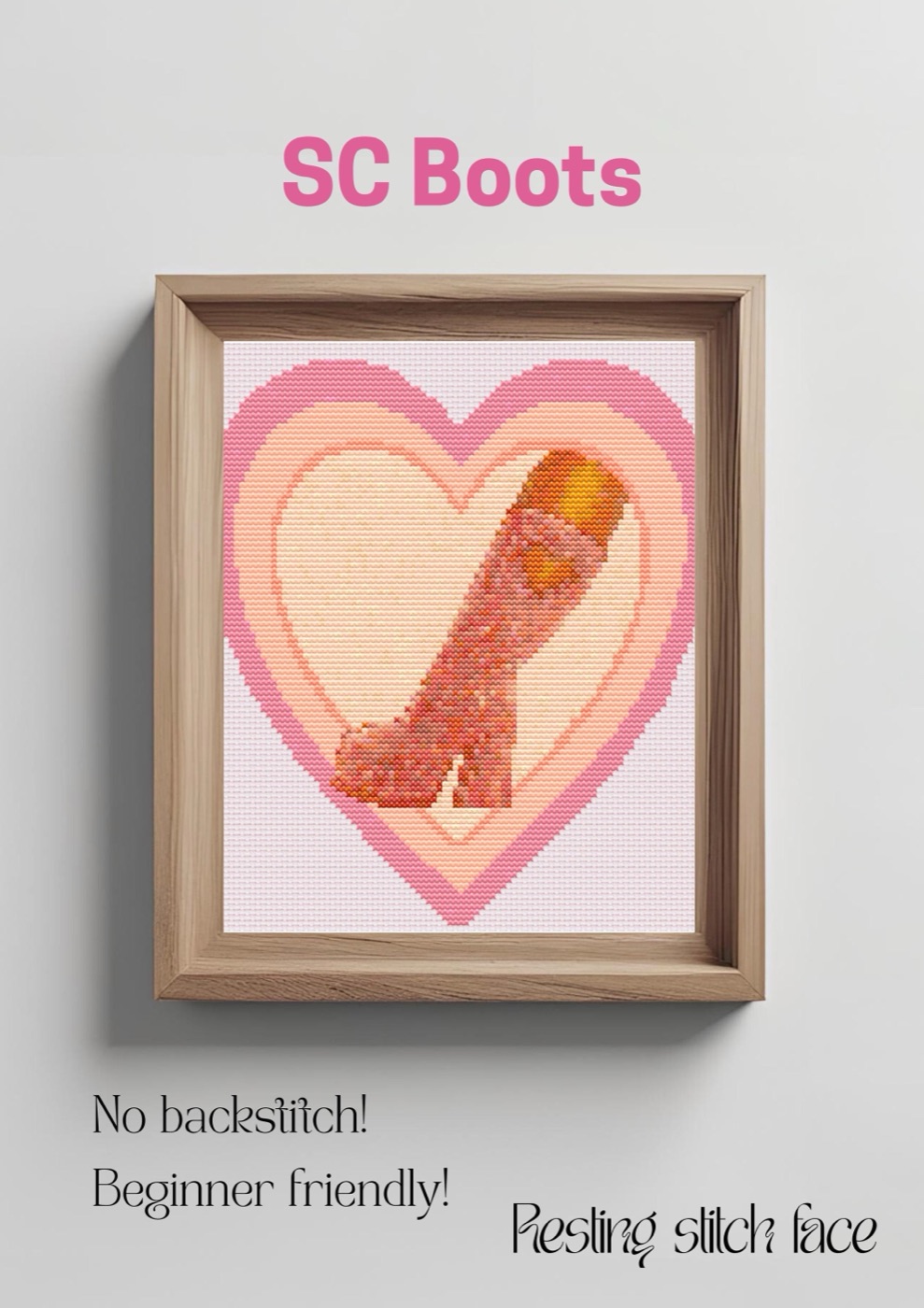 Sweetheart Boots (fan-made) cross stitch pattern